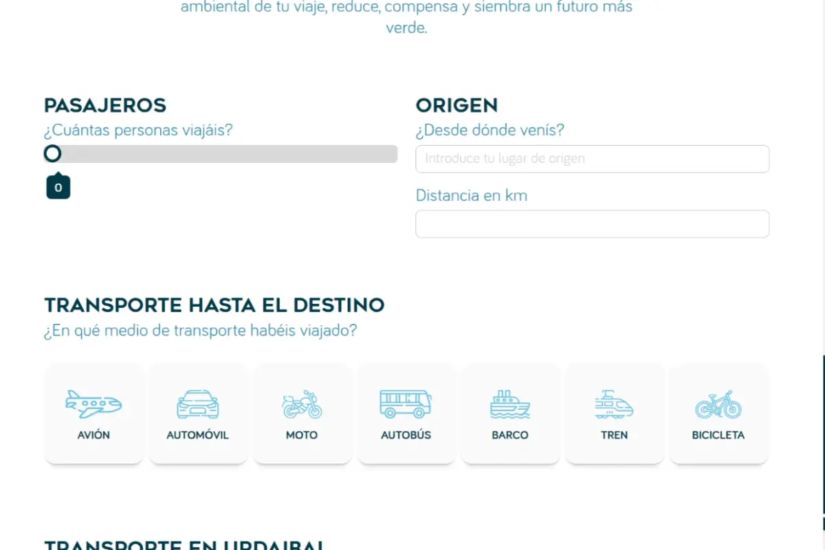 Calculadora de huella de carbono