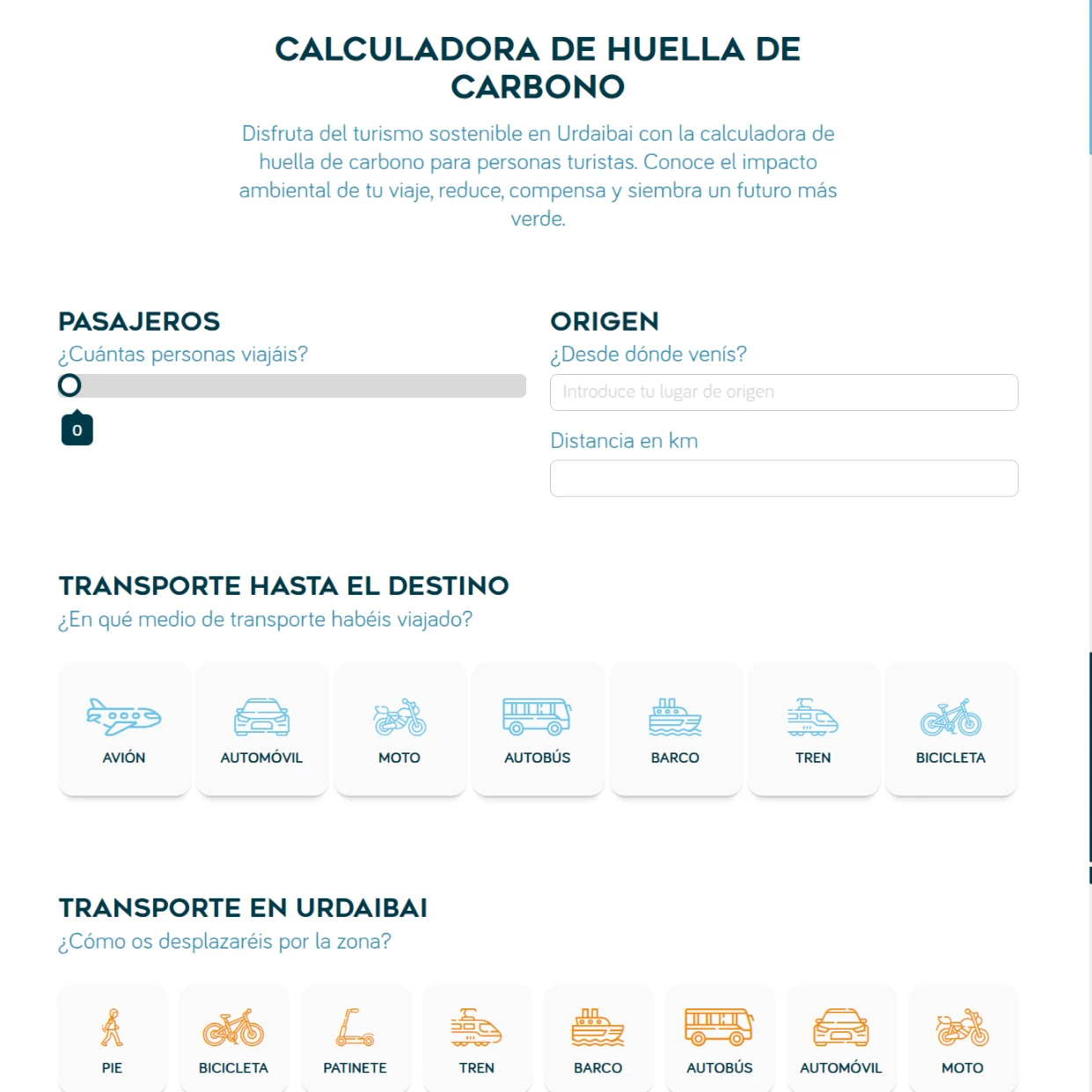 Calculadora de huella de carbono